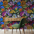 Meadow in Oil Pastel, Yellow Mural Wallpaper - room preview 04