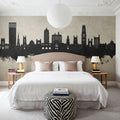 New Haven Connecticut Skyline Concrete Mural Wallpaper - room preview 04