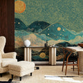 Curly Mountain Mural Wallpaper - room preview 04