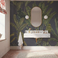 Banana Grove, Foggy Blue Mural Wallpaper - room preview 04