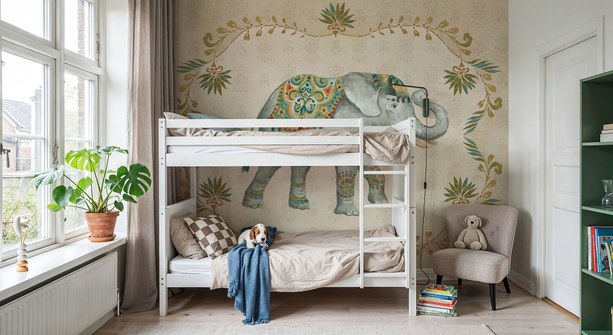 Elephant Walk IV Mural Wallpaper - room preview 04