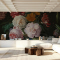 Still Life with Flowers in a Glass Vase Mural Wallpaper - room preview 04