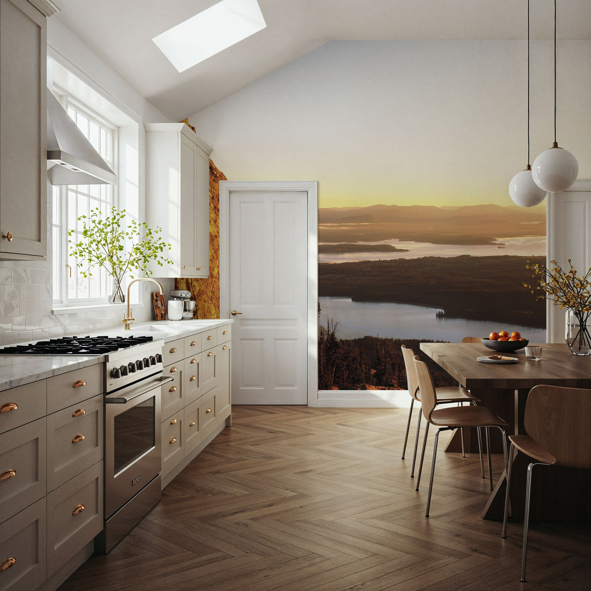 Golden Ascent Mural Wallpaper - room preview 04