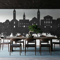 Varaždin Croatia Skyline Black & White Mural Wallpaper - room preview 04