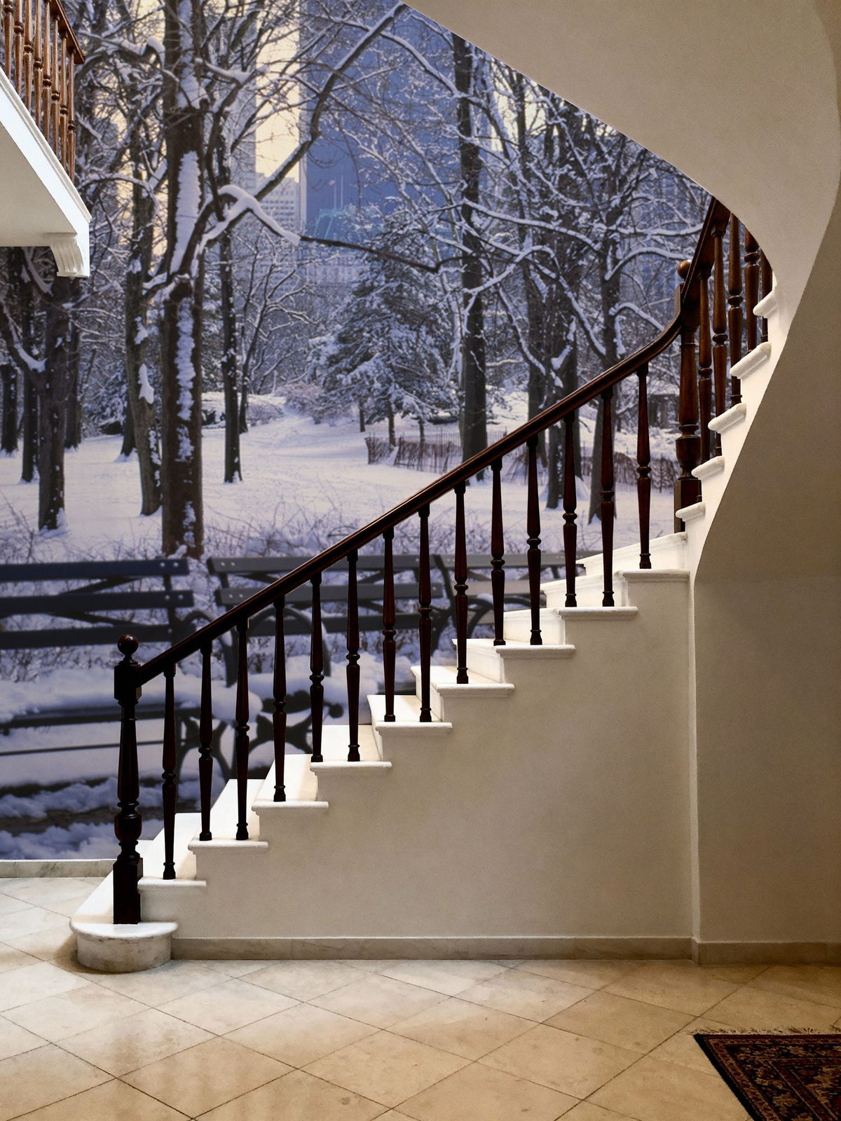 Winter Park Stroll Mural Wallpaper - room preview 04