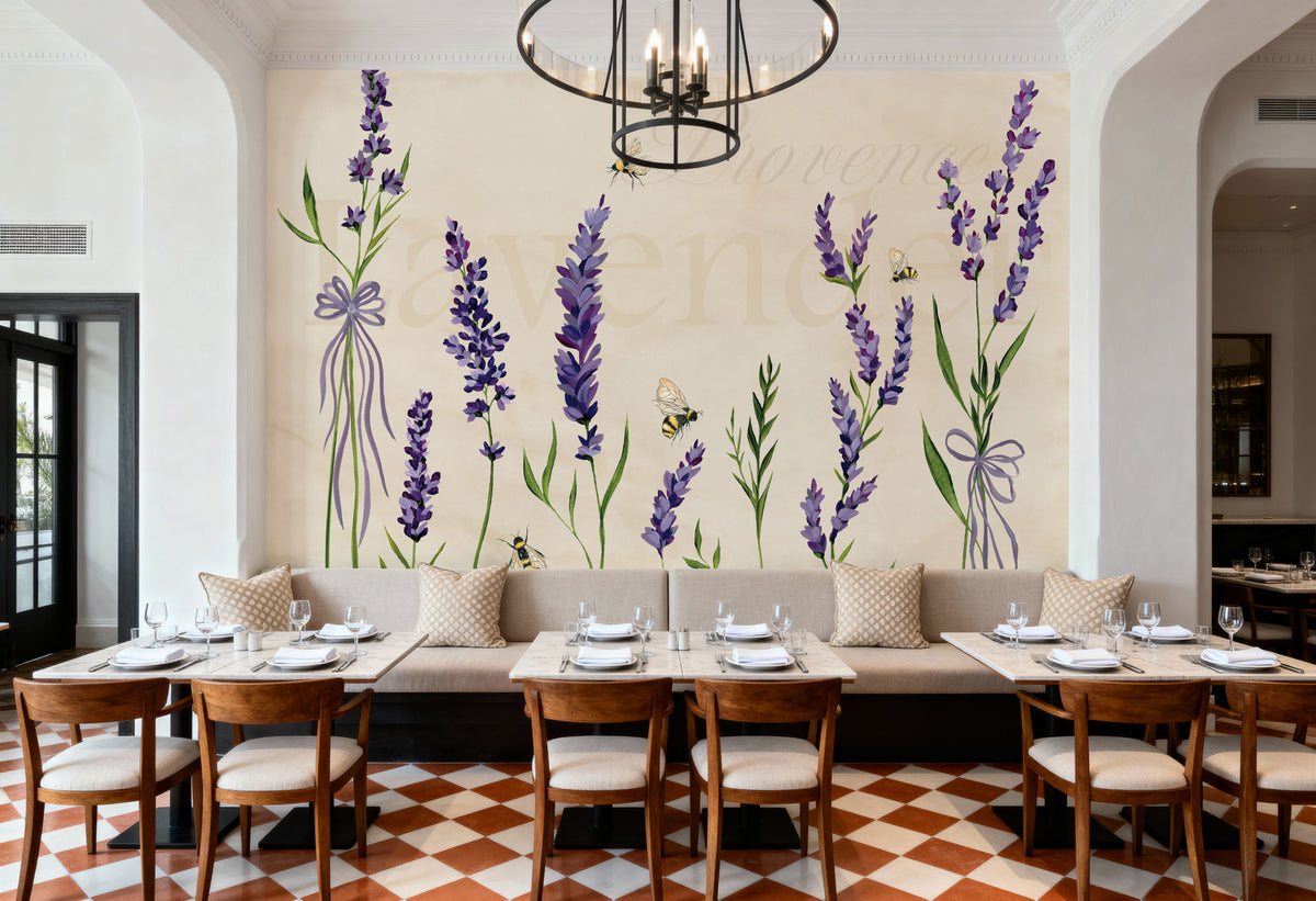 Lavender Bliss V Mural Wallpaper - room preview 04