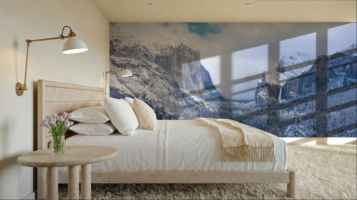 Yosemite Winter Mural Wallpaper - room preview 04