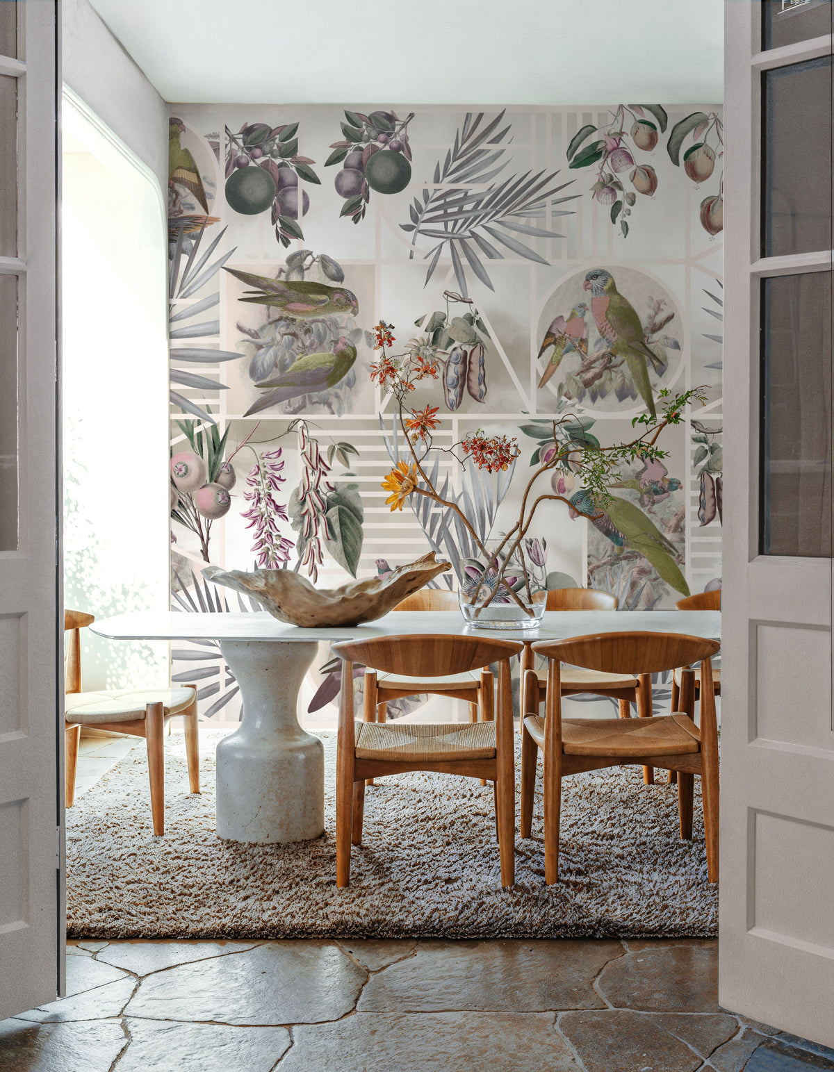 Parrots Study Mural Wallpaper - room preview 04