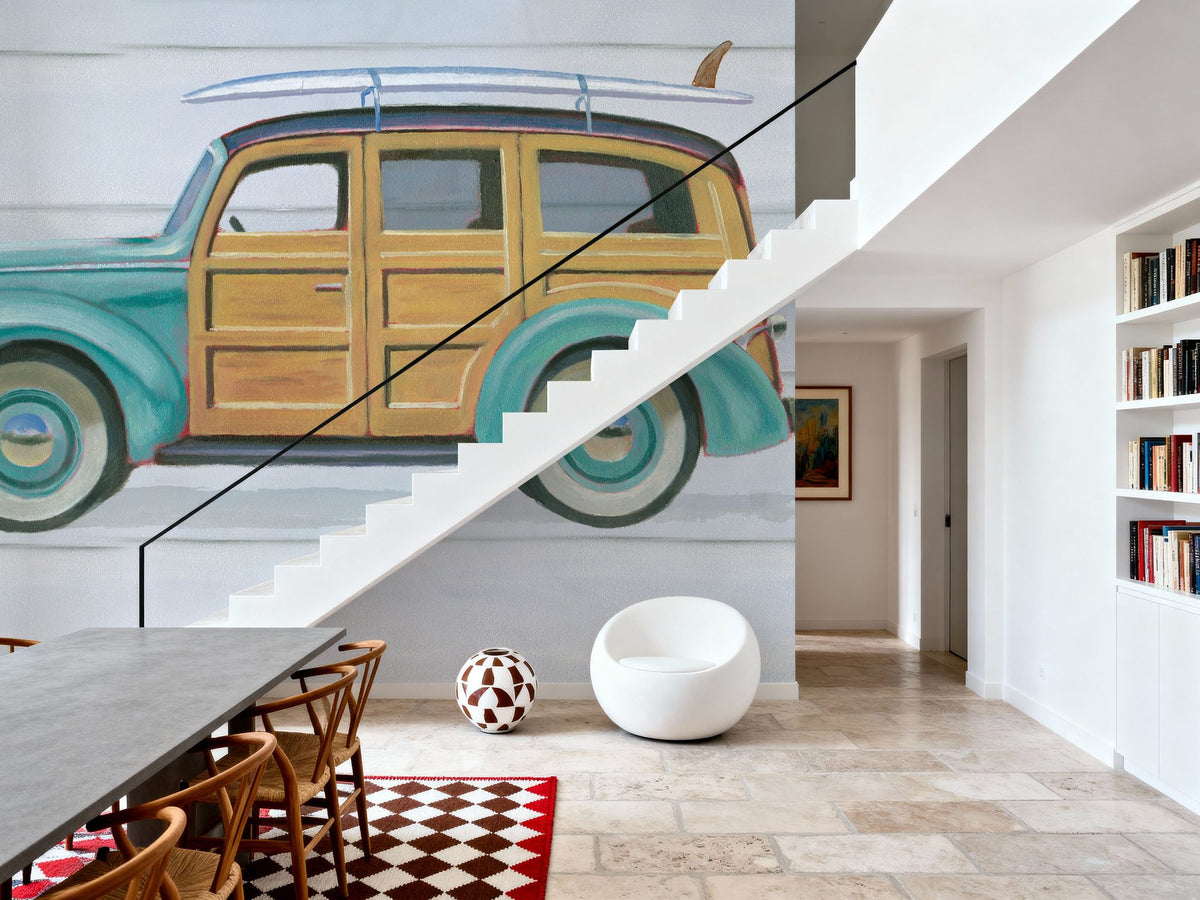 Old Beach Mural Wallpaper - room preview 04