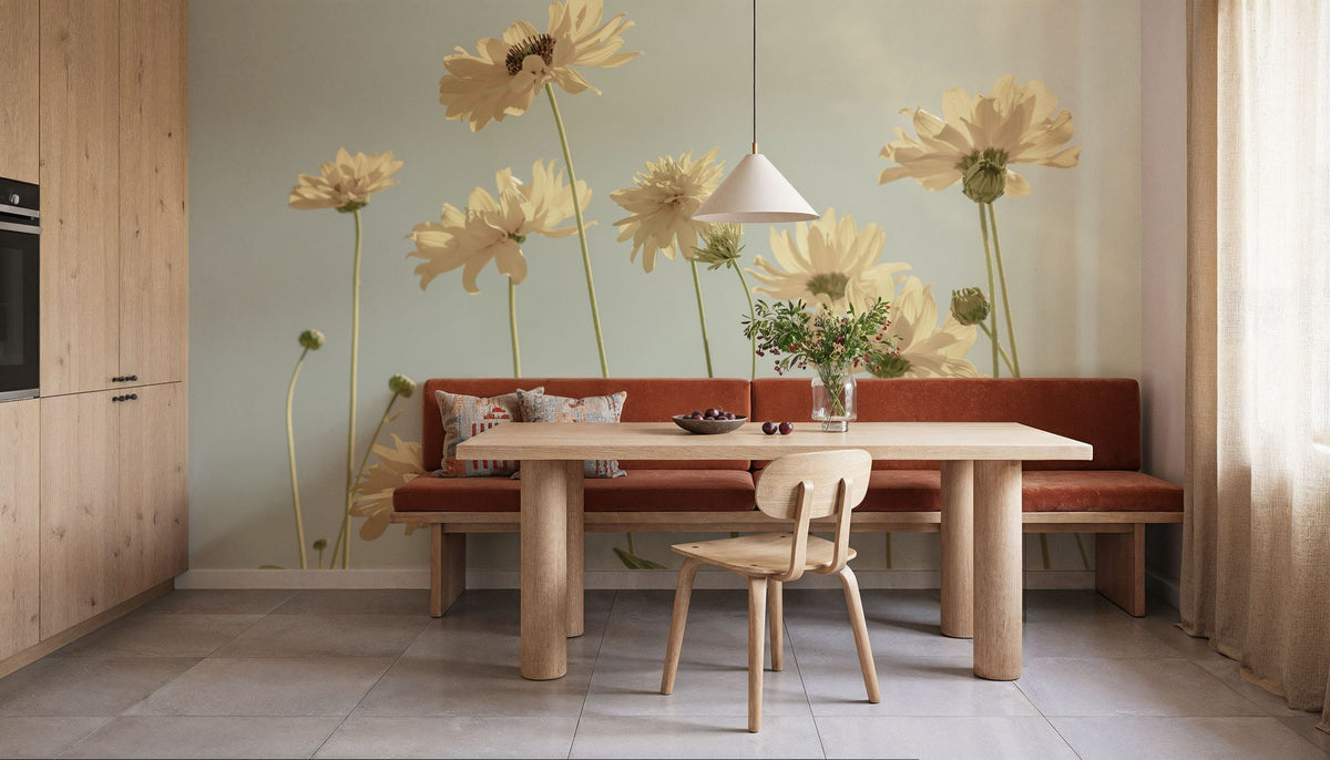 Yellow and Sky Mural Wallpaper - room preview 04