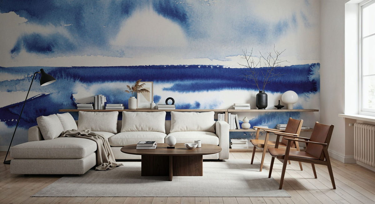 Ocean Blue Pt.2 Mural Wallpaper - room preview 04