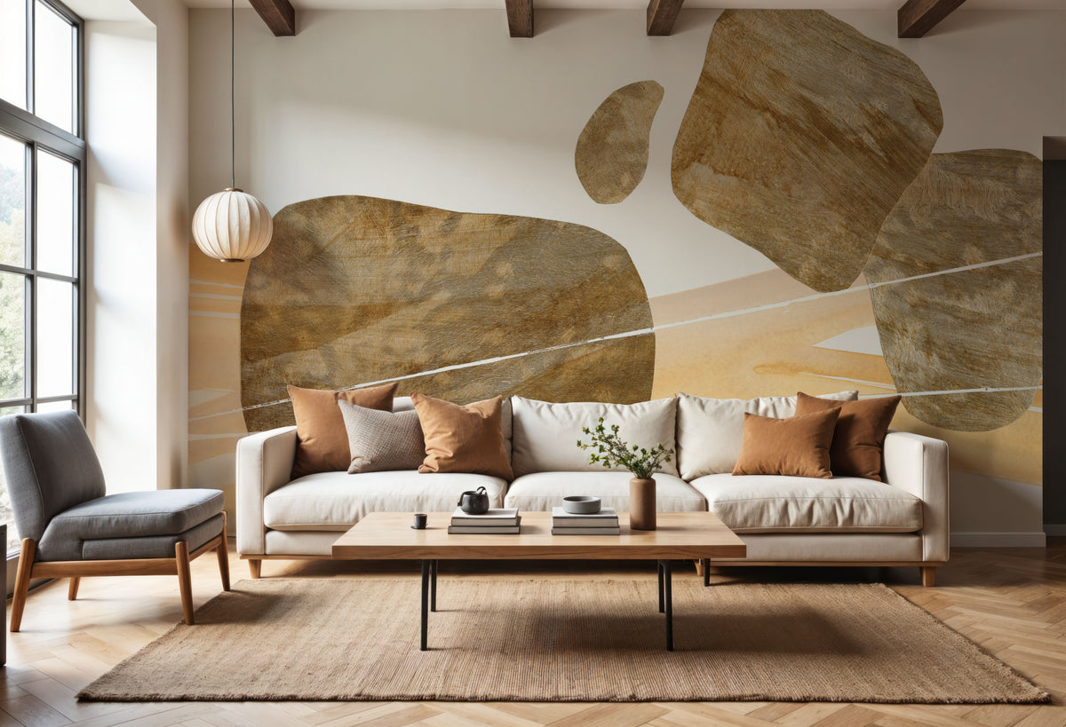 Metallic Texture Tall III Mural Wallpaper - room preview 04