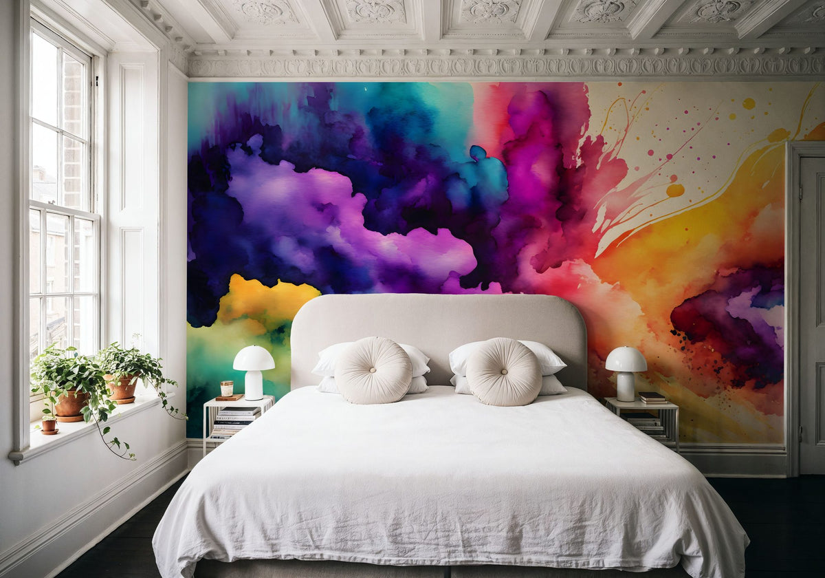 Rainbow Explosion Mural Wallpaper - room preview 04