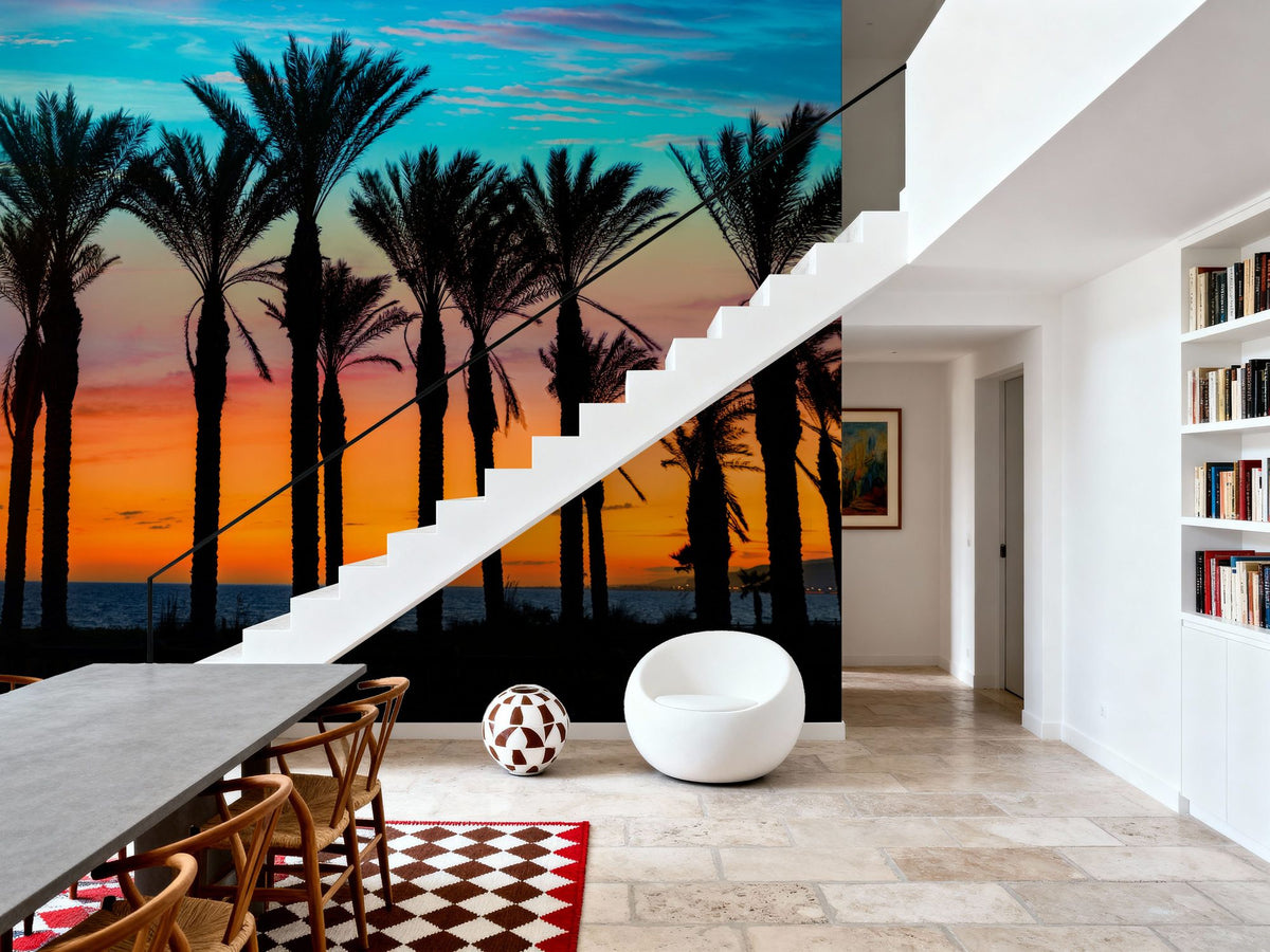 Miami Palms Mural Wallpaper - room preview 04