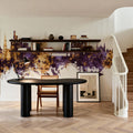 Inverness Scotland Skyline Purple & Gold Mural Wallpaper - room preview 04