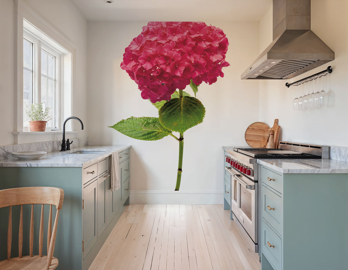 Providence Hydrangea II Mural Wallpaper - Light Tone - room preview 04
