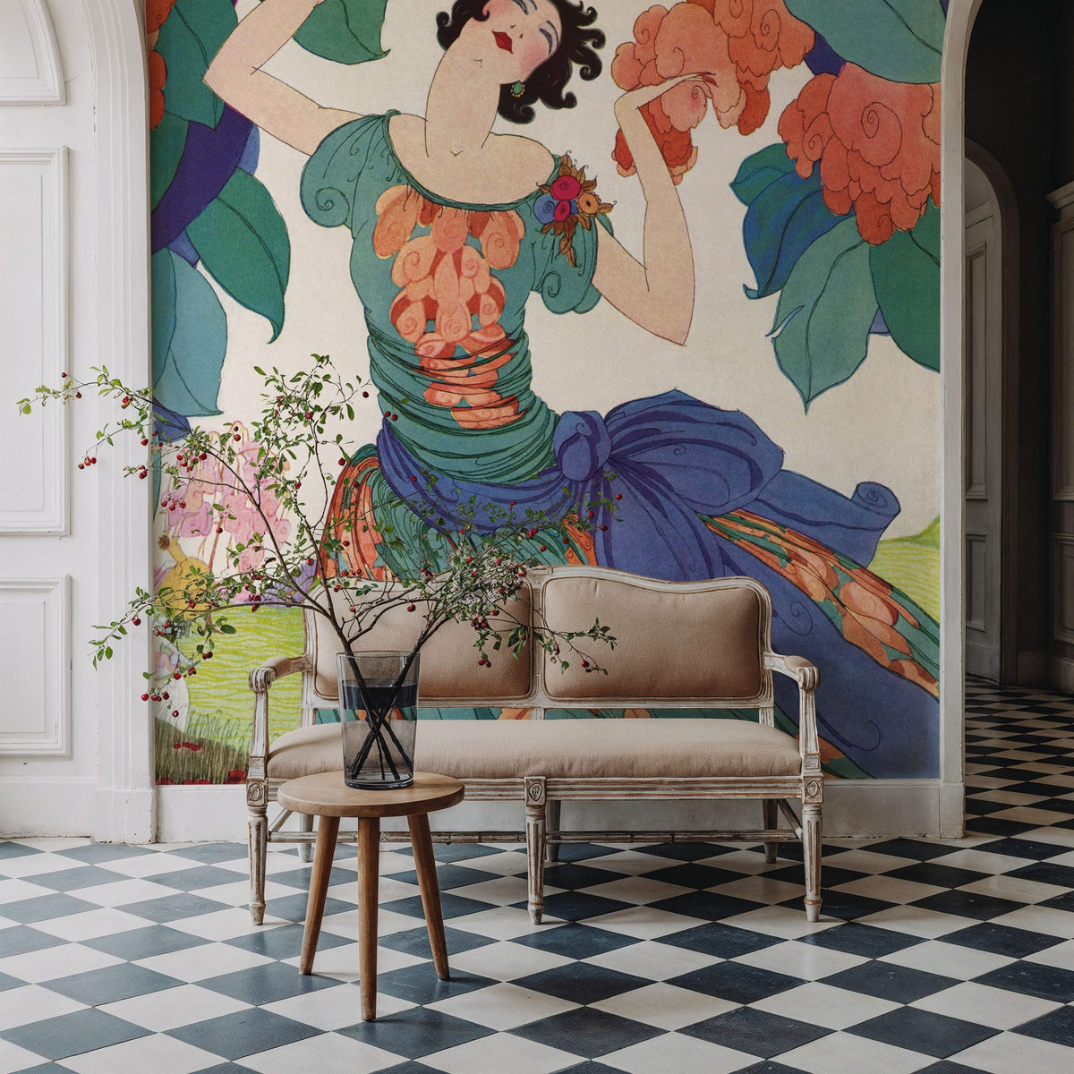 Vintage Fashion Cover III Mural Wallpaper - room preview 04