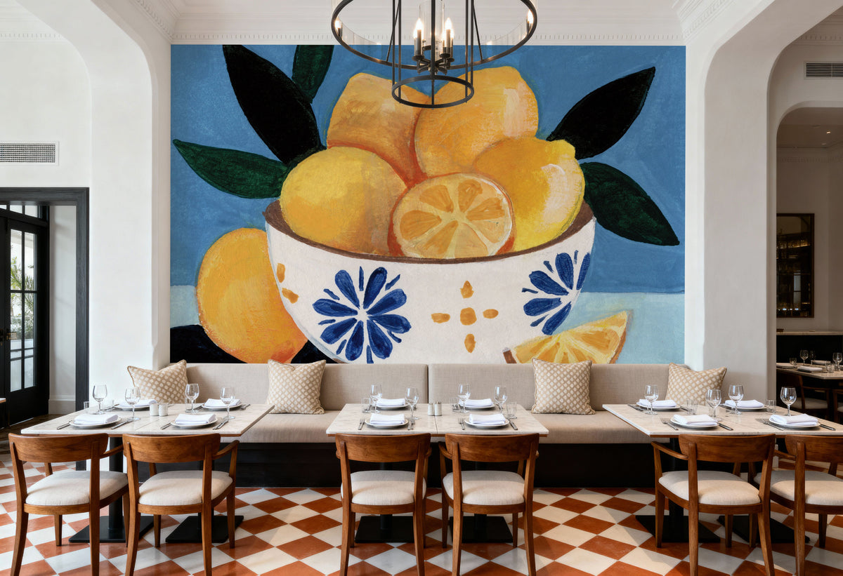 Lifes Bowl of Lemons Mural Wallpaper - room preview 04