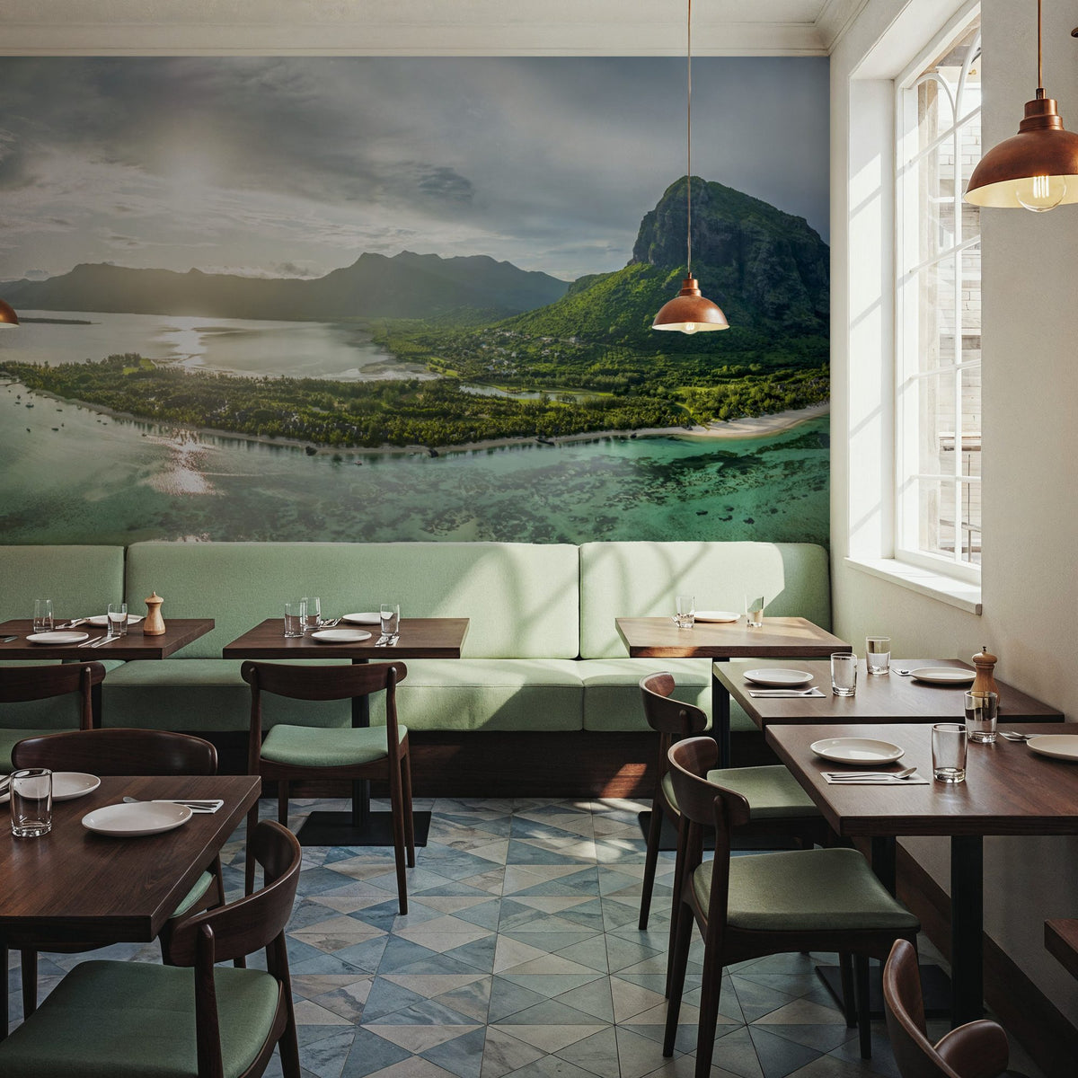 Mauritius Sunrise Mural Wallpaper - room preview 04