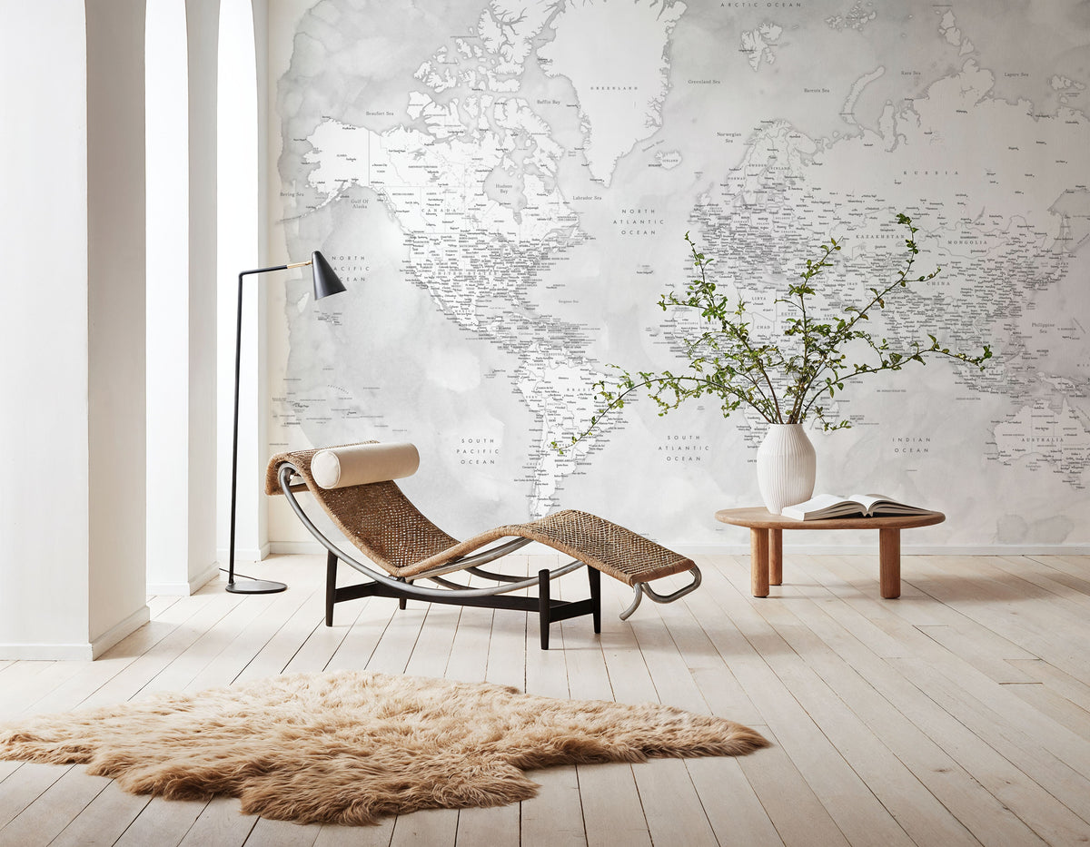World Map Cities - Xandy Mural Wallpaper - room preview 04