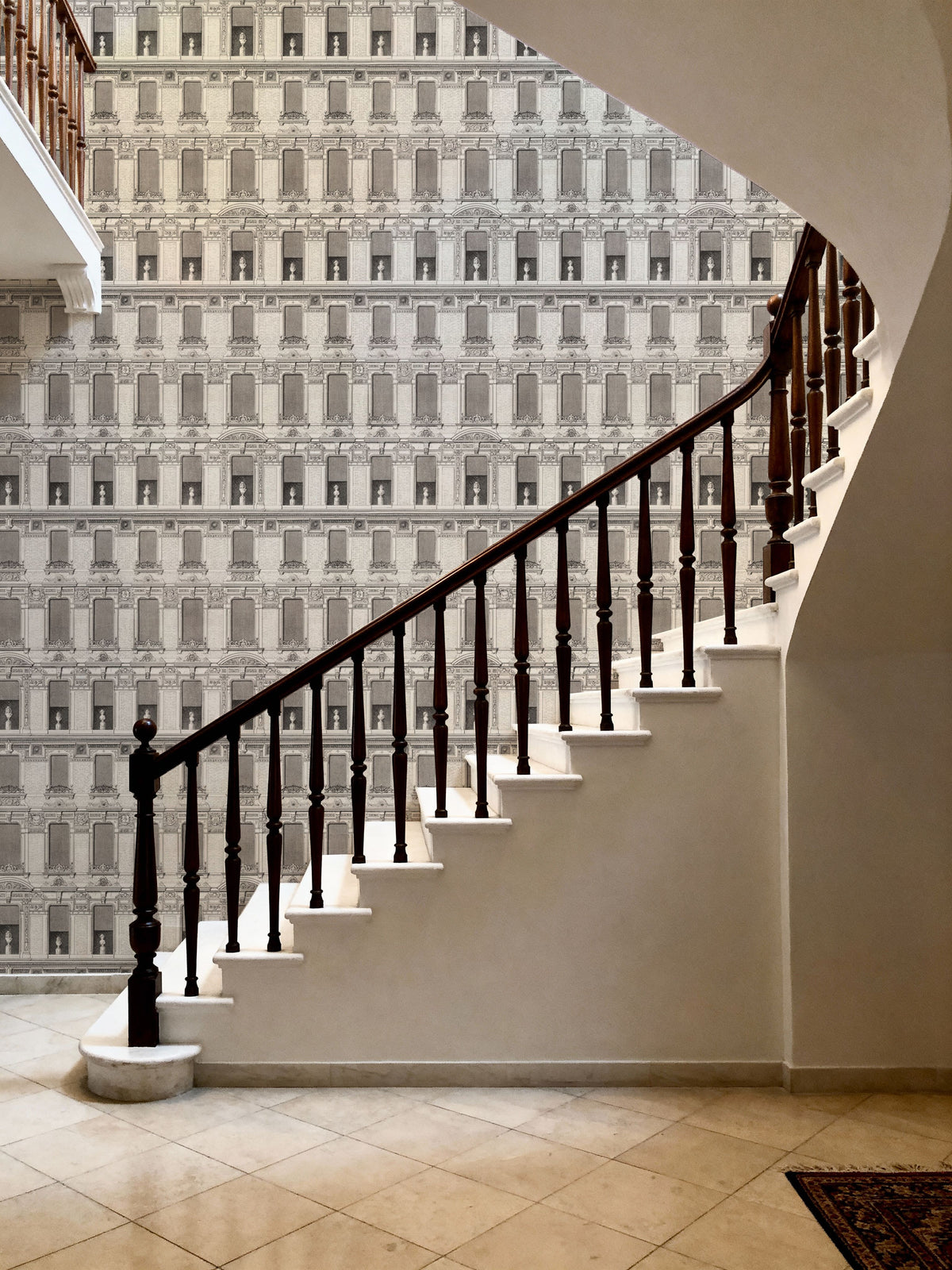 Vintage Facade Pattern Mural Wallpaper - room preview 04