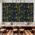 Wonderland Birds, Dark Mural Wallpaper - room preview 04