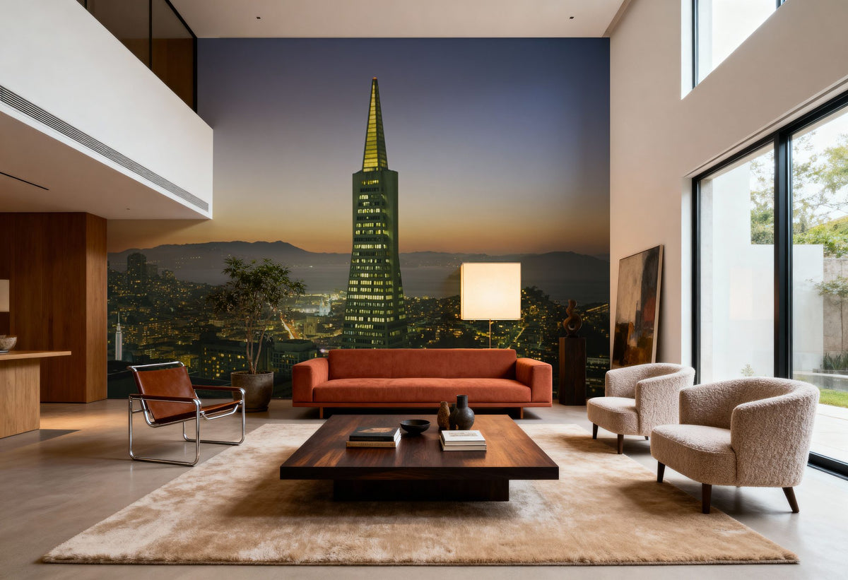 City Spire Sunset Mural Wallpaper - room preview 04