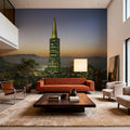 City Spire Sunset Mural Wallpaper - room preview 04