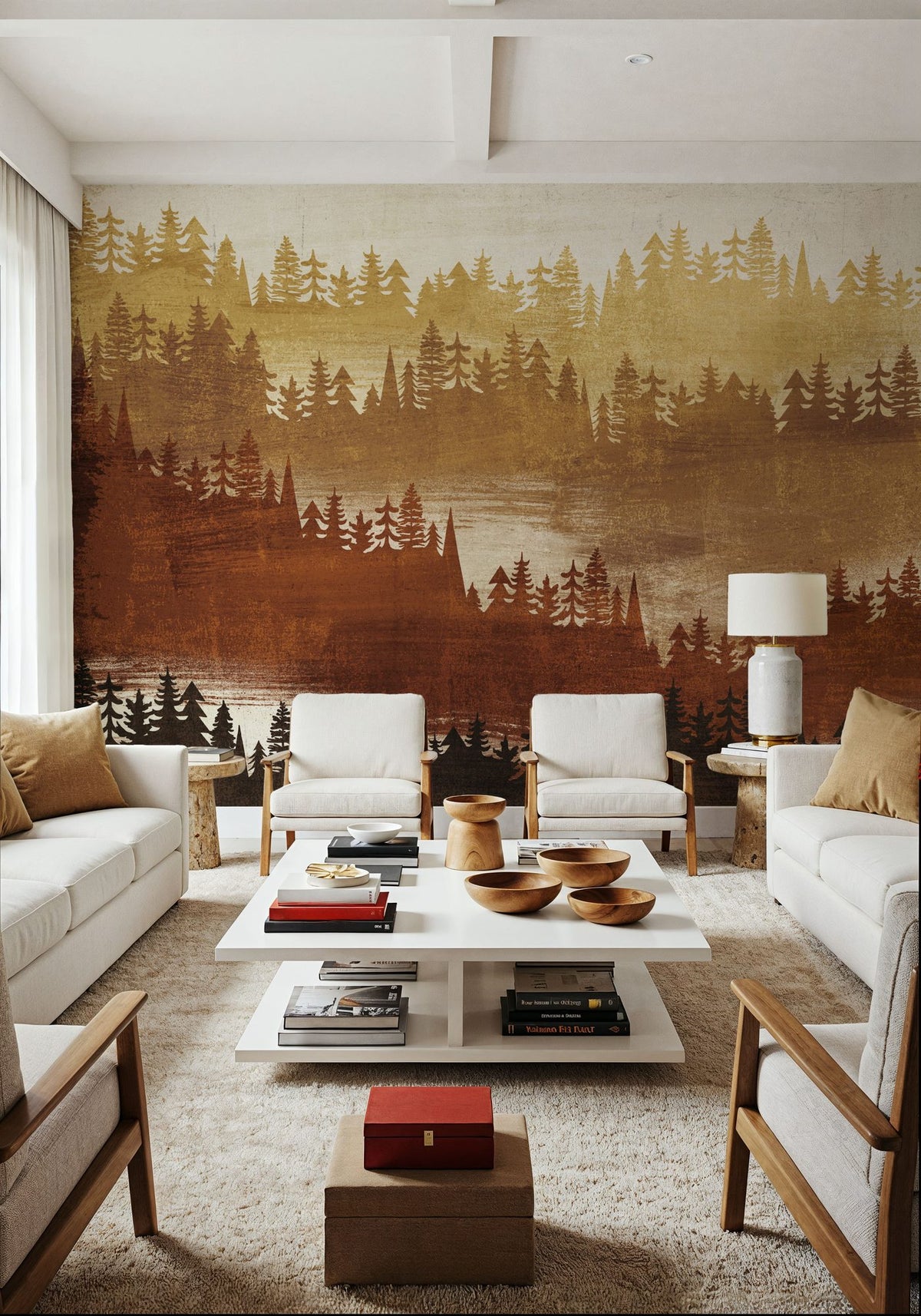 Mountainscape Spice Mural Wallpaper - room preview 04