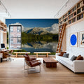 Cascade Mountain Reflection Mural Wallpaper - room preview 04