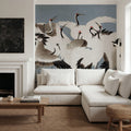 Japanese Flock of Cranes, Misty Sky Mural Wallpaper - room preview 04