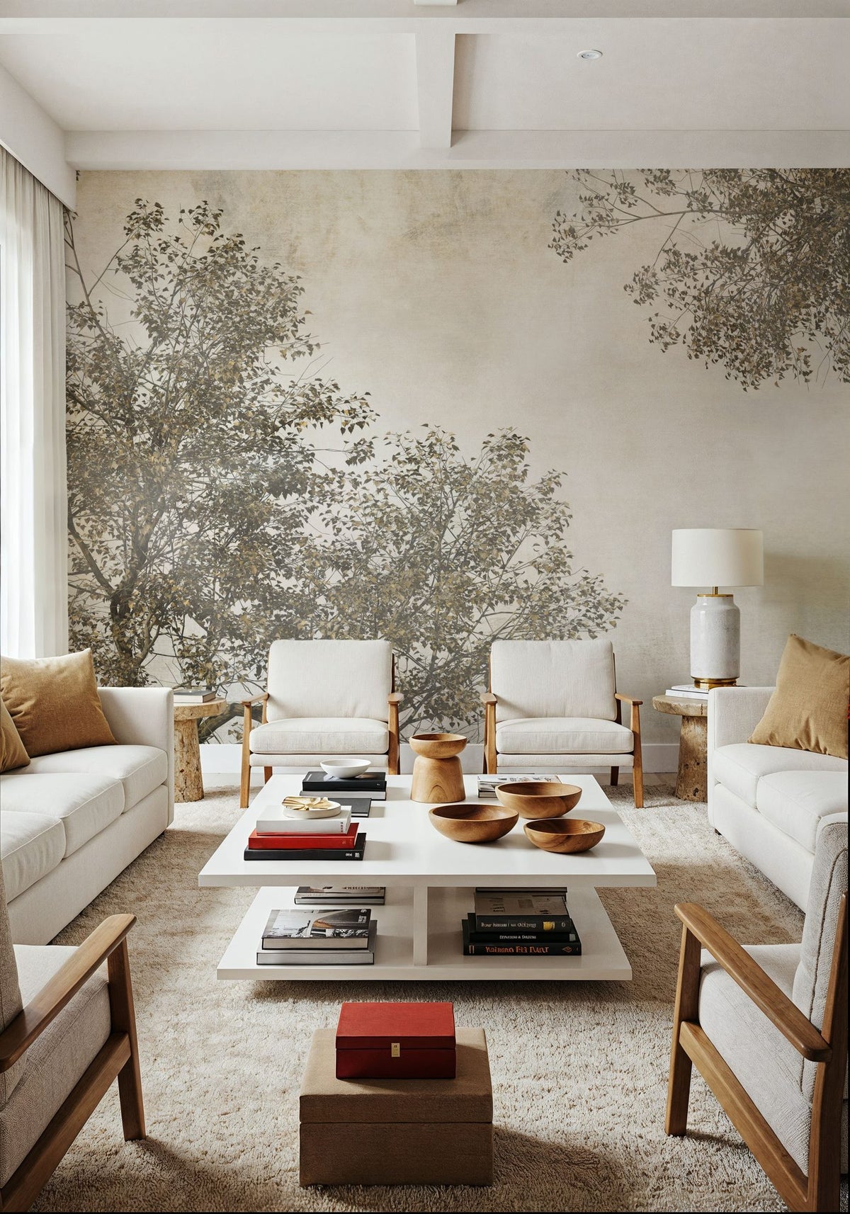 Tree Crowns Mural Wallpaper - room preview 04