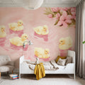 Pretty Ducklings Flower Mural Wallpaper - room preview 04