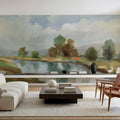 River and Clouds Mural Wallpaper - room preview 04