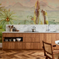 Tropical Green Twilight Mural Wallpaper - room preview 04