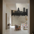 Topeka Wyoming Skyline Concrete Mural Wallpaper - room preview 04