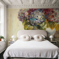 Summer Hydrangea Mural Wallpaper - Warm Tone - room preview 04