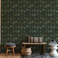 House Plant Green Mural Wallpaper - room preview 04
