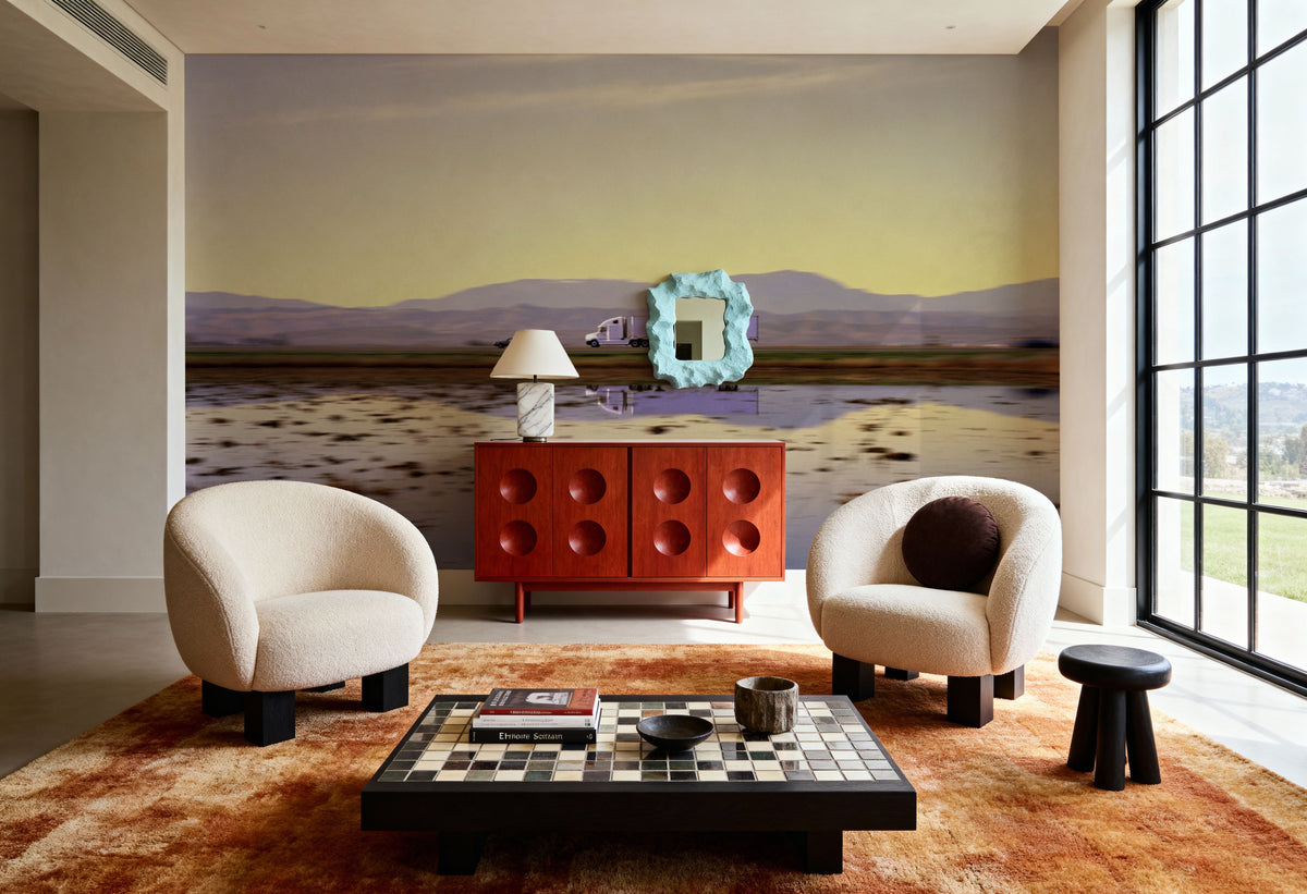 Highway Reflection Mural Wallpaper - room preview 04