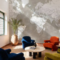 World Map Cities - Orien Mural Wallpaper - room preview 04