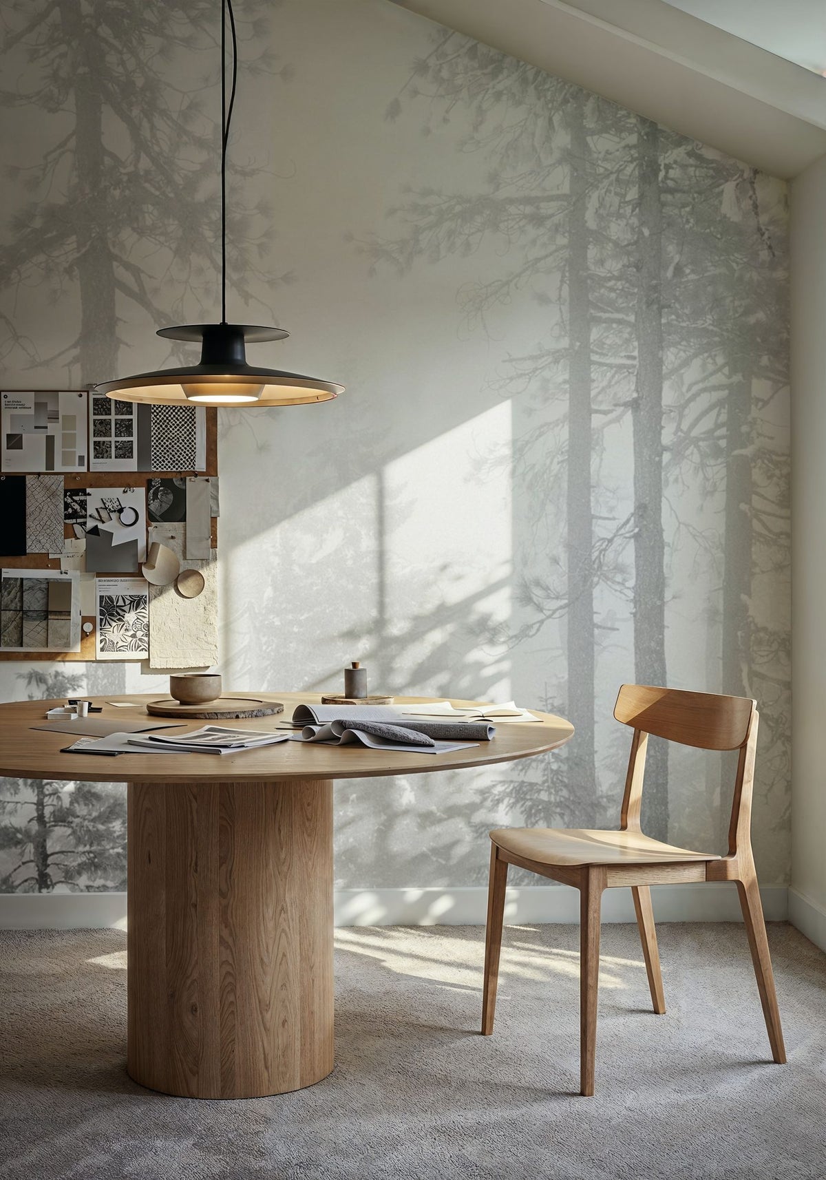 Trees in the Mist Mural Wallpaper - room preview 04