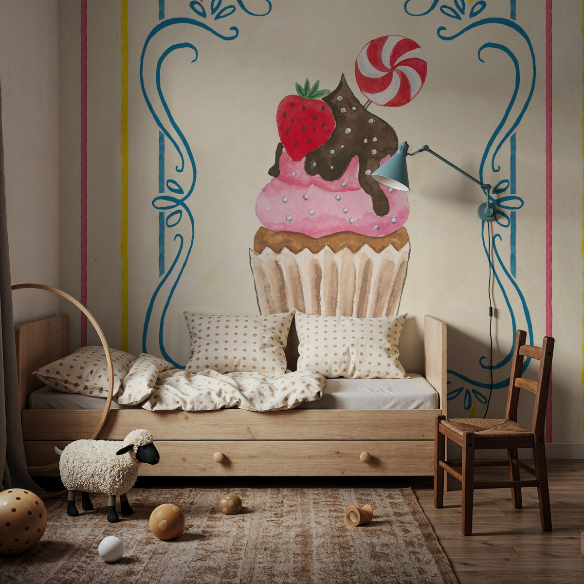 Sweet Life on Stripes III Mural Wallpaper - room preview 04