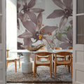 Big Orchids Sepia Light Mural Wallpaper - room preview 04