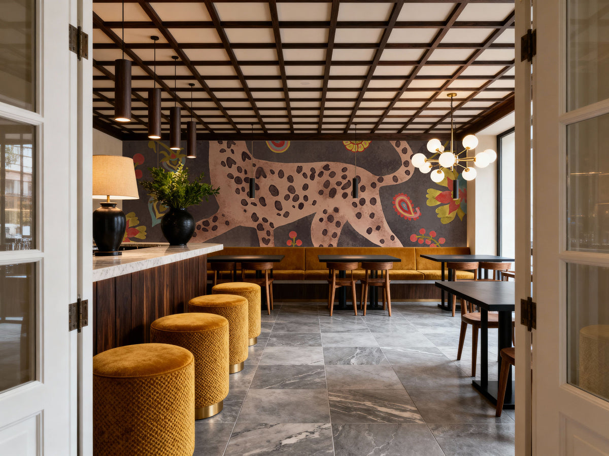 Leopard of the Jungle Mural Wallpaper - room preview 04