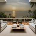 Golden Palm Shore Mural Wallpaper - room preview 04
