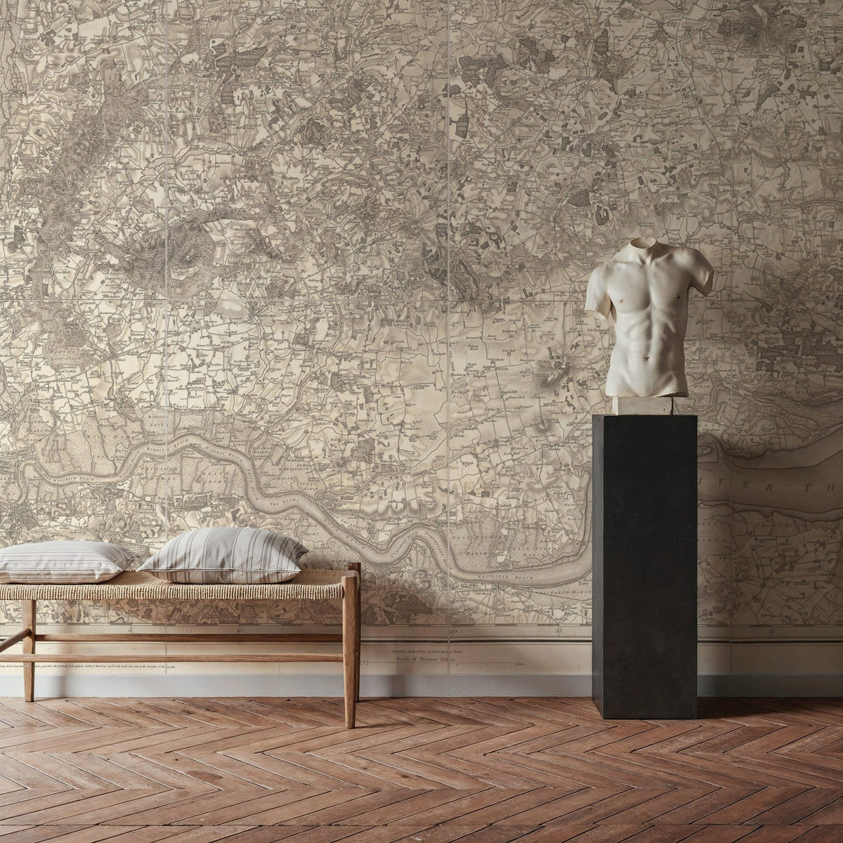 Along the River Thames Mural Wallpaper - room preview 04