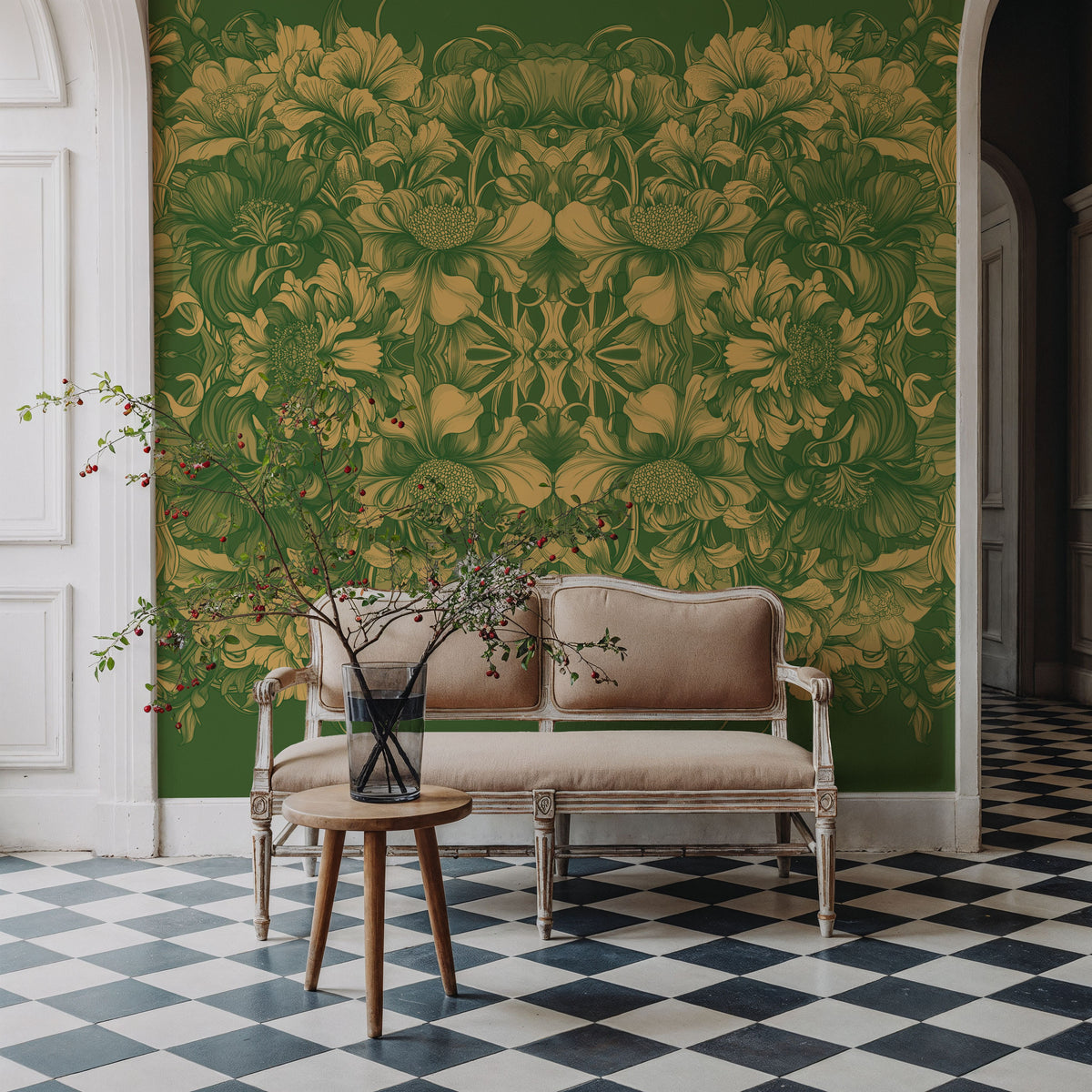 Scandi Flower Ceiling III Mural Wallpaper - room preview 04