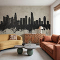 Los Angeles Skyline Concrete Mural Wallpaper - room preview 04