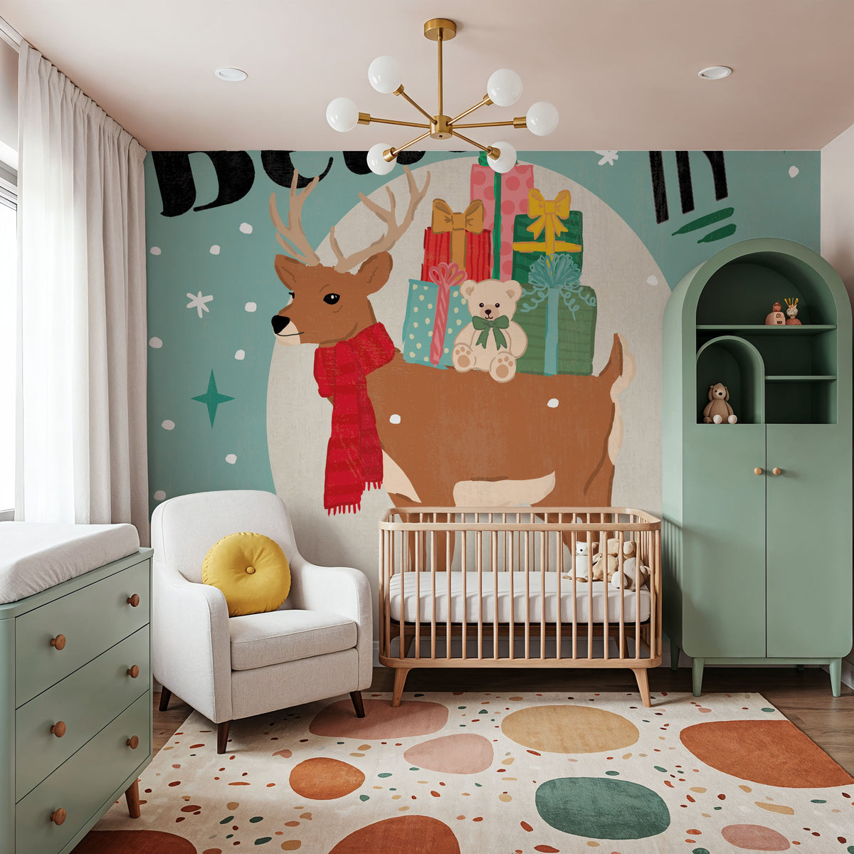 Holiday Patina IV Mural Wallpaper - room preview 04