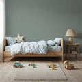 Tailor's Pin Stripe, Sage Mural Wallpaper - room preview 04